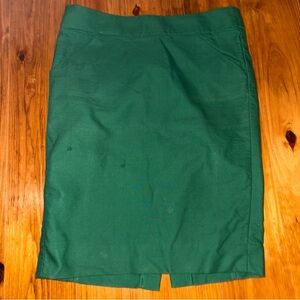 J Crew Green Pencil Skirt - Women's Classic Work Skirt